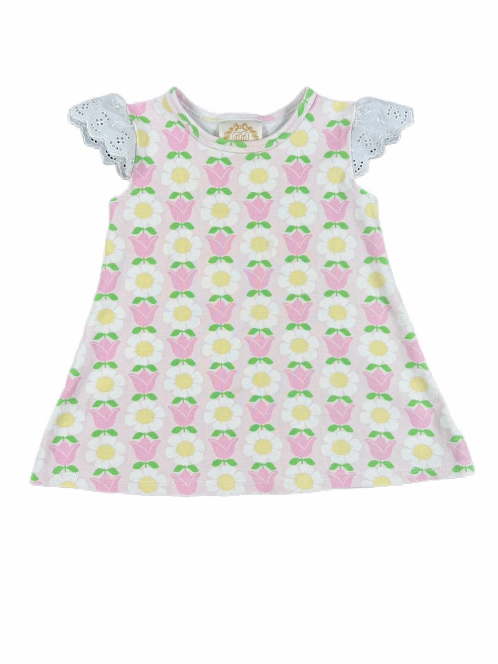 The Beaufort Bonnet Co Tulip Print Ellen Pima Eyelet Dress - 18-24M